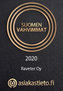 Suomen vahvimmat 2020, Raveter Oy, Asiakastieto.fi